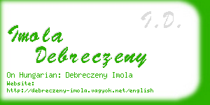 imola debreczeny business card